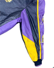 Load image into Gallery viewer, Vintage Los Angeles Lakers 3-Peat Leather Jacket Kobe Bryant &amp; Shaq Y2K Rare XL