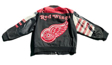 Load image into Gallery viewer, Vintage 90s Detroit Red Wings Jeff Hamilton JH NHL Hockey Leather Jacket | Large