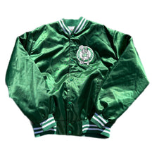 Load image into Gallery viewer, Vintage OG Boston Celtics Chalk Line XL Starter Style Spellout Chalkline Satin