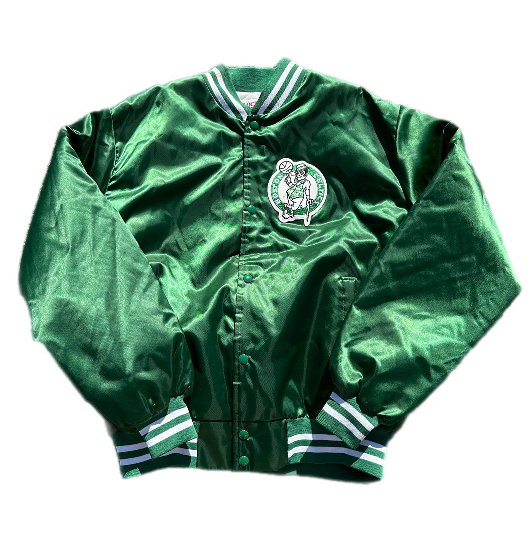 Vintage OG Boston Celtics Chalk Line XL Starter Style Spellout Chalkline Satin