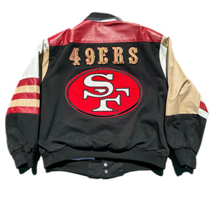Vintage San Francisco 49ers Official NFL Jeff Hamilton Leather Wool Jacket XL