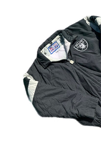 Vintage Oakland Los Angeles Raiders Logo 7 Puffer Jacket Coat Xlarge XL