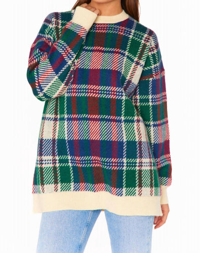 Show Me Your Mumu ember tunic sweater in Holiday Plaid Knit Small S