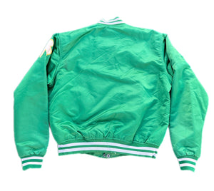 STARTER NBA Vintage Boston Celtics Men's Green Satin Bomber Jacket Size L