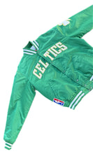 Load image into Gallery viewer, STARTER NBA Vintage Boston Celtics Men&#39;s Green Satin Bomber Jacket Size L