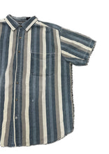 Load image into Gallery viewer, Vintage Route 66 Denim Striped Short Sleeve Shirt XL