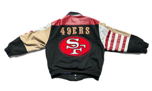 Vintage San Francisco 49ers Official NFL Jeff Hamilton Leather Wool Jacket XL