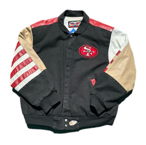 Vintage San Francisco 49ers Official NFL Jeff Hamilton Leather Wool Jacket XL