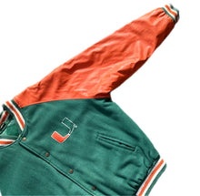 Load image into Gallery viewer, Vintage University Of Miami Jacket M 90s 00s Hurricanes Bomber Varsity NCAA Coat