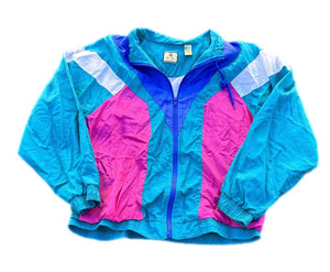VINTAGE Bill Blass Track Suit Womens Sz Small Jacket Pants Teal Blue EUC.