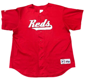 Vintage 90s Majestic Cincinnati Reds Mesh MLB Baseball Jersey Sz XXL.