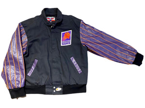 Phoenix Suns NBA- Vtg Jeff Hamiliton Leather Jacket Rare Vintage Limited Edition Large