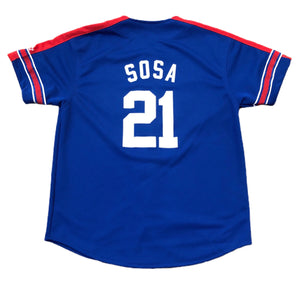 Vintage 90's Starter Sammy Sosa #21 (XL) Chicago Cubs Button Up Baseball Jersey