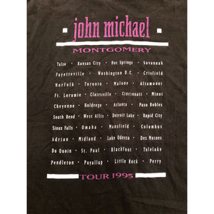 VINTAGE 1995 JOHN MICHAEL MONTGOMERY COUNTRY MUSIC TOUR RAP TEE T-SHIRT