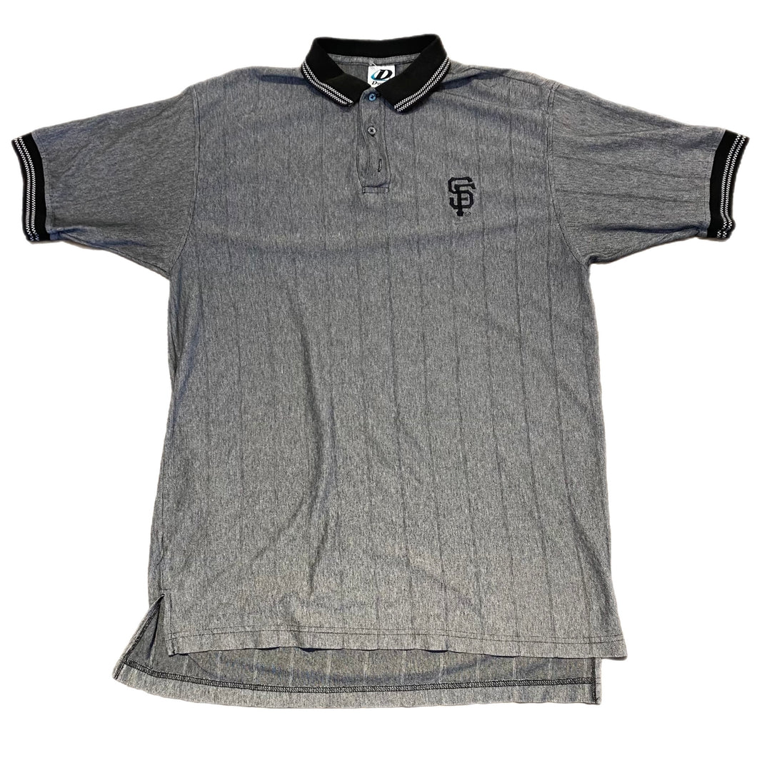 VTG Sport San Francisco Giants Polo Shirt Mens XL Gray Short Sleeve Vintage