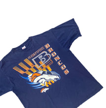 Load image into Gallery viewer, Men’s Vintage 90’s NFL Denver Broncos D Horse Logo Salem Blue T Shirt  Size XL