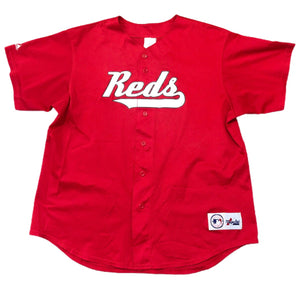 Vintage 90s Majestic Cincinnati Reds Mesh MLB Baseball Jersey Sz XXL.