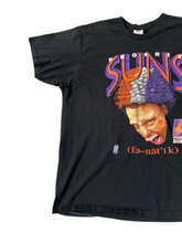 Load image into Gallery viewer, Vintage 90’s NBA Phoenix Suns Black Rare TSHIRT Artex Sportswear XXL 2XL.
