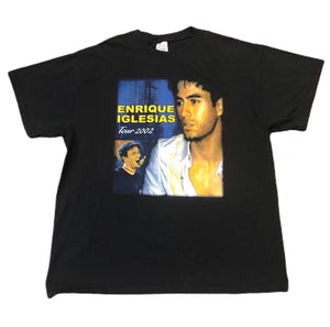 Vintage 90’s 2002 Enrique Iglesias Vivir T Shirt XL Short Sleeve Hip Hop Rap Tee
